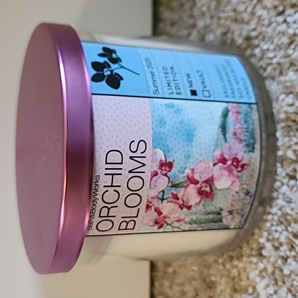 ORCHID BLOOMS 3 Wick Candle Bath And Body Works